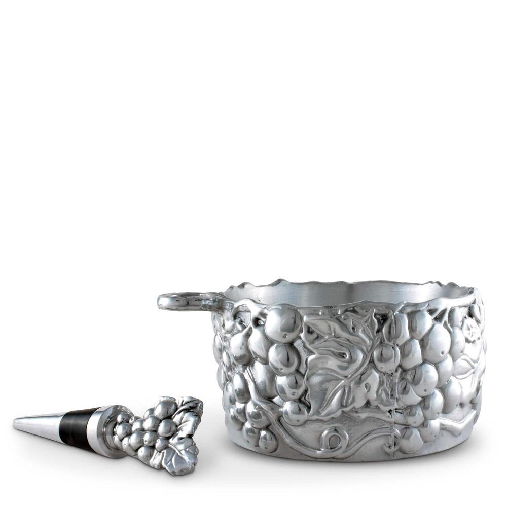 Arthur Court Designs Grape Wine Caddy and Stopper