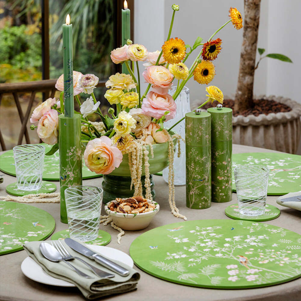 Green Chinoiserie Placemats - Set of 4 by Addison Ross Additional Image-3