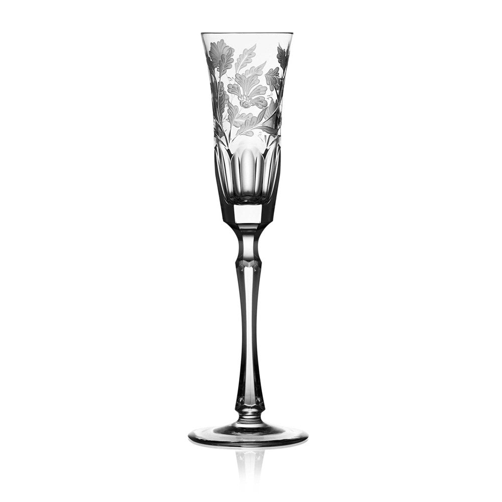 Green Derby Panel Clear Flute by Varga Crystal 