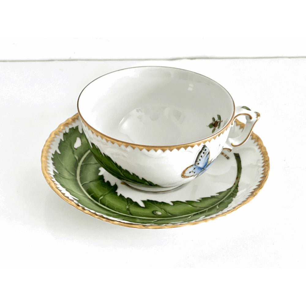 Green Leaf Cup & Saucer by Anna Weatherley -1