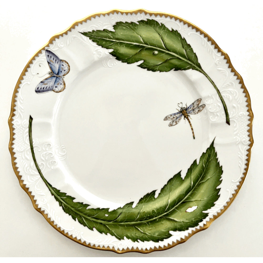 Green Leaf Dinner Plate by Anna Weatherley 