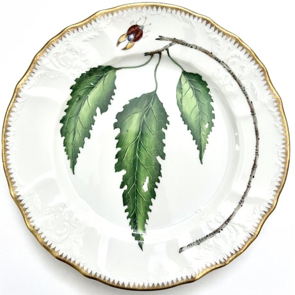 Green Leaf Salad Plate by Anna Weatherley 