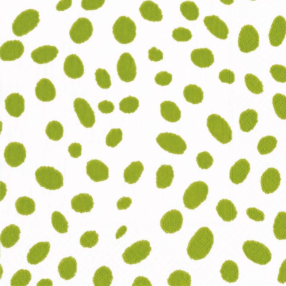 Green Spots Cocktail Napkin By Caspari by Mariposa