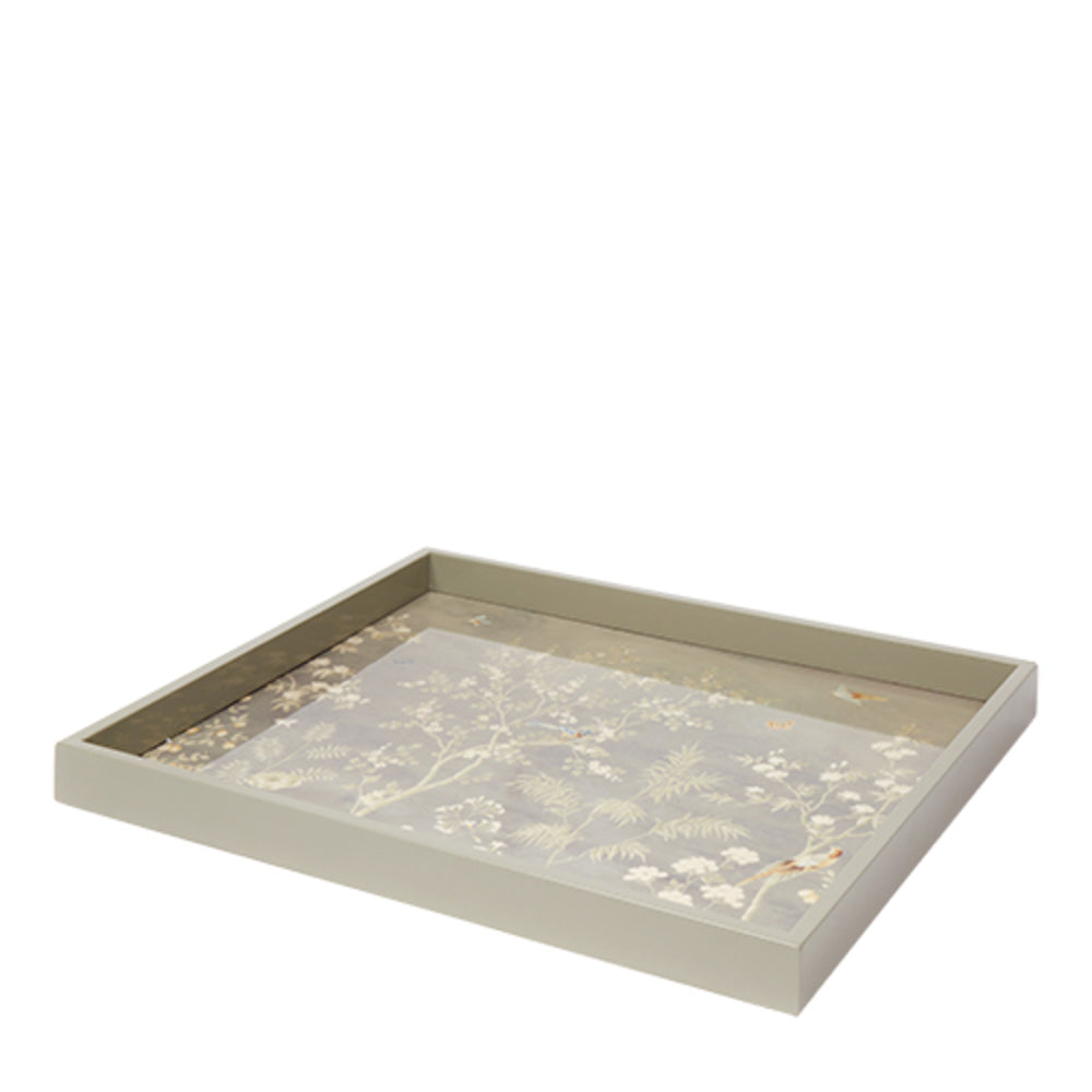 Grey Medium Chinoiserie Tray by Addison Ross