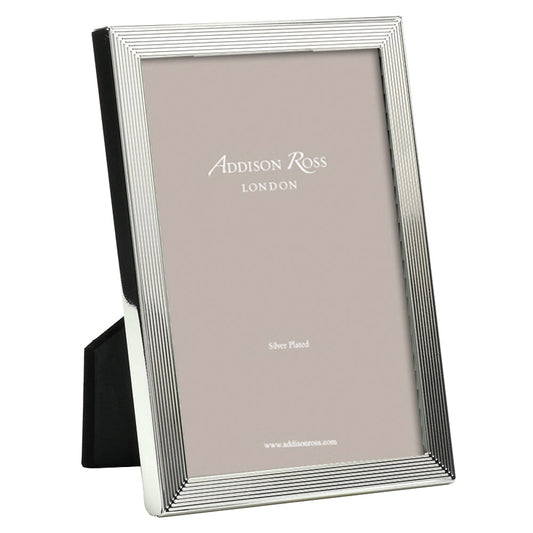 Grooved Silver Plated Photo Frame by Addison Ross