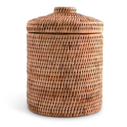 Hand Woven Wicker Rattan Ice Bucket by Vagabond House 1