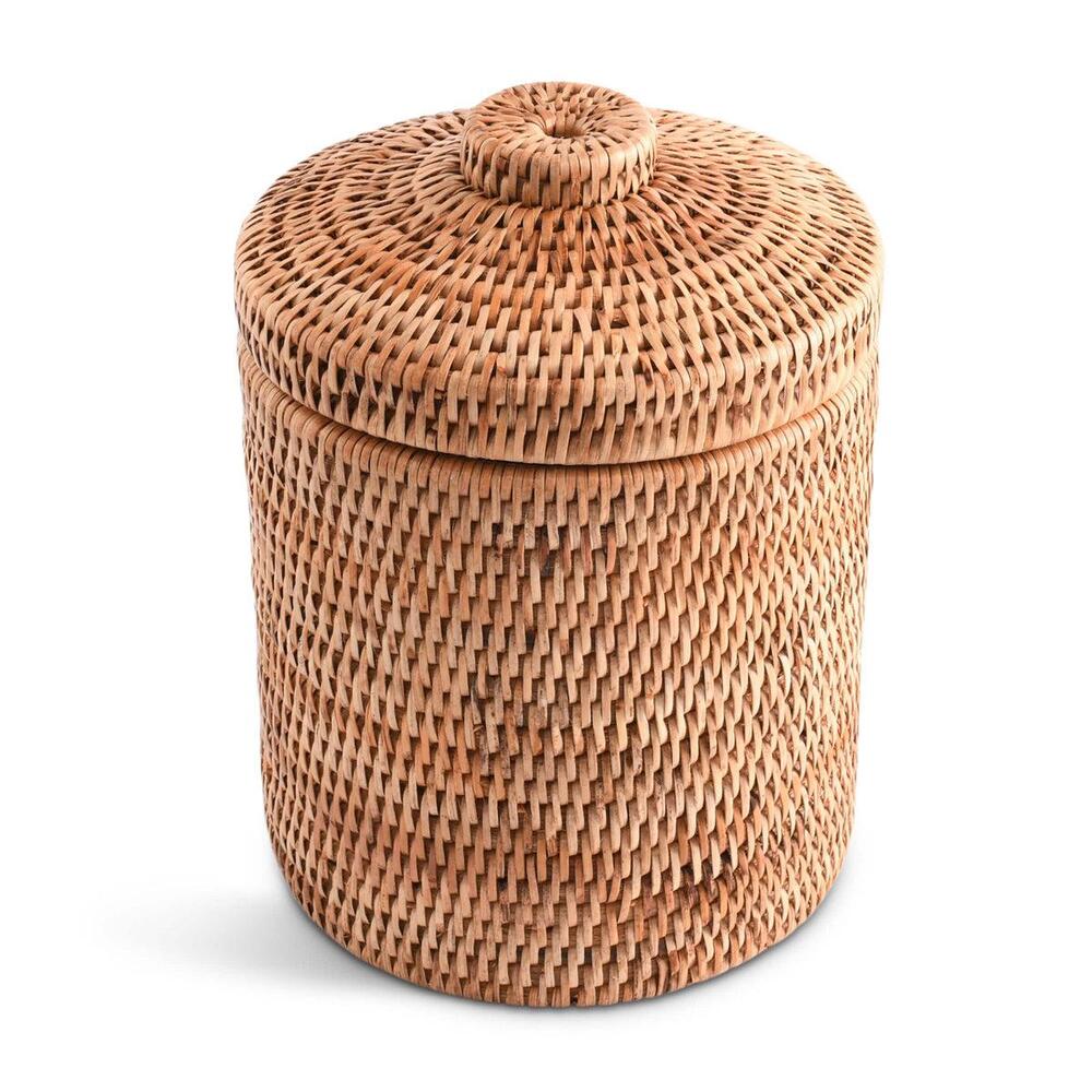 Hand Woven Wicker Rattan Ice Bucket by Vagabond House 3