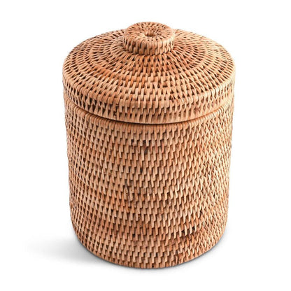 Hand Woven Wicker Rattan Ice Bucket by Vagabond House 3