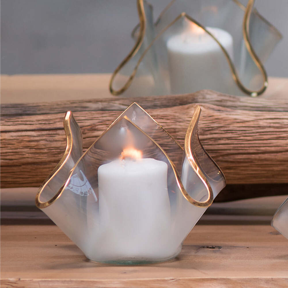 Handkerchief Votive by Annieglass Additional Image -1