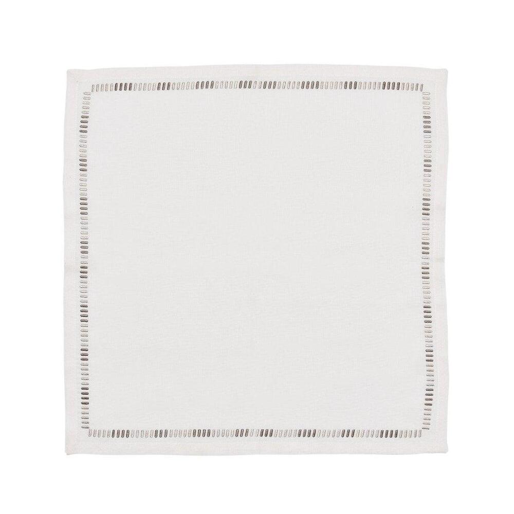 Harmonie Napkin White & Silver by Kim Seybert 7