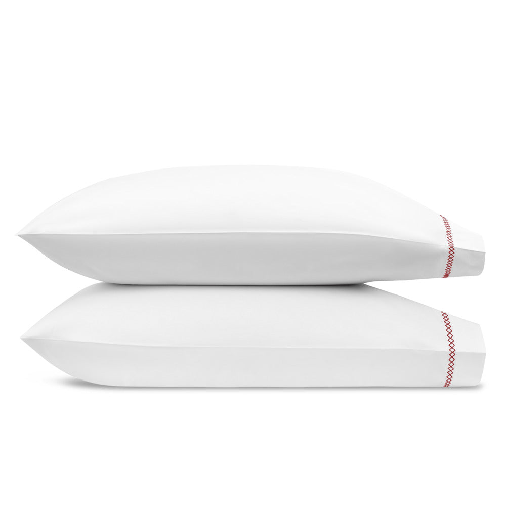 Hatch Pillowcase Pair Redberry 