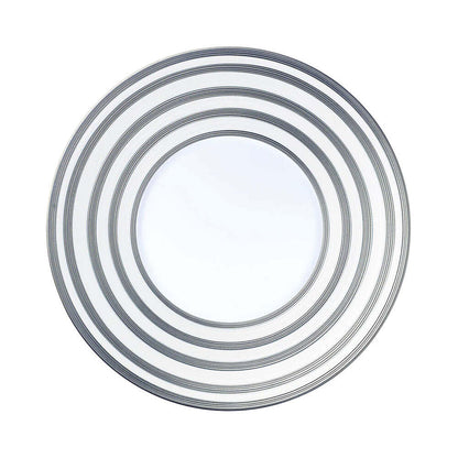 Hemisphere Platinum Stripe Dinner Plate by J.L. Coquet Additional Image -