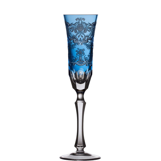 Heritage Sky Blue Flute by Varga Crystal 