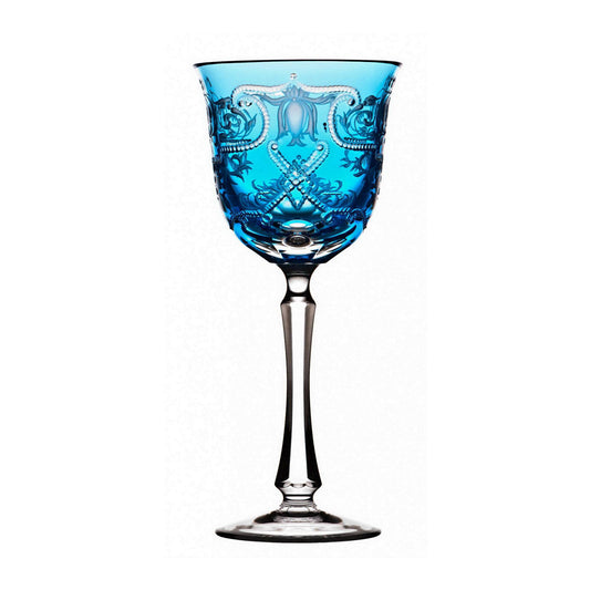 Heritage Sky Blue Water Glass by Varga Crystal 