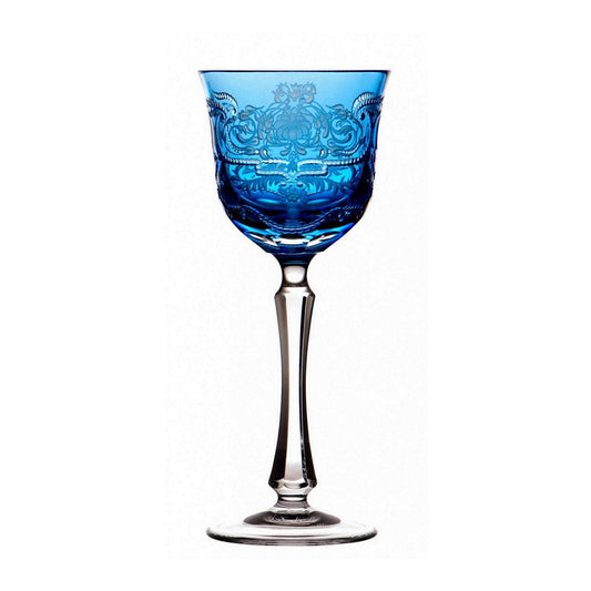 Heritage Sky Blue Wine Hock by Varga Crystal 