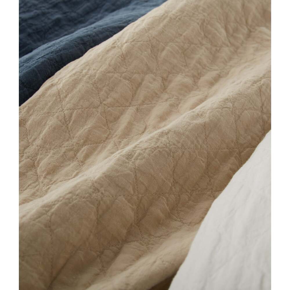 Heritage Stonewashed Linen Quilt by Peacock Alley  11