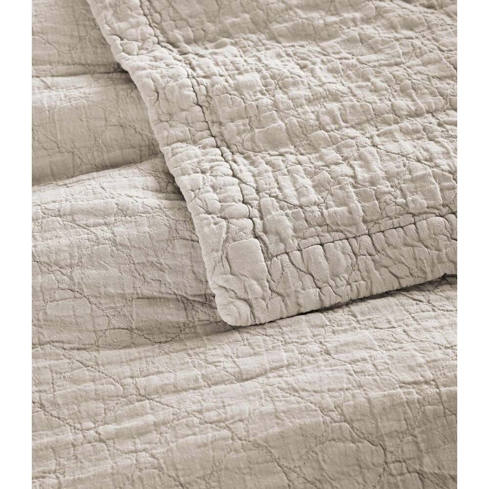 Heritage Stonewashed Linen Quilt by Peacock Alley  9