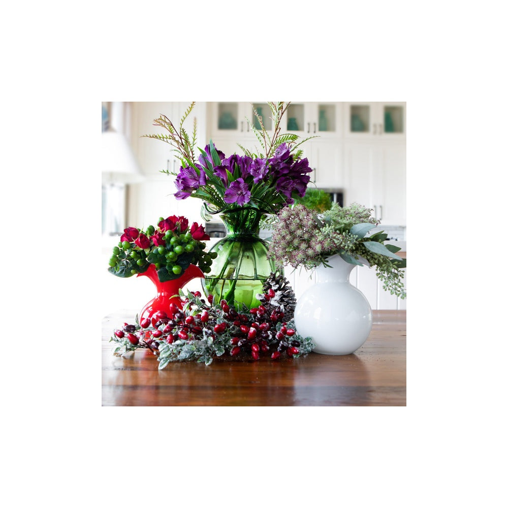 Hibiscus Bud Vase Red by Vietri 3