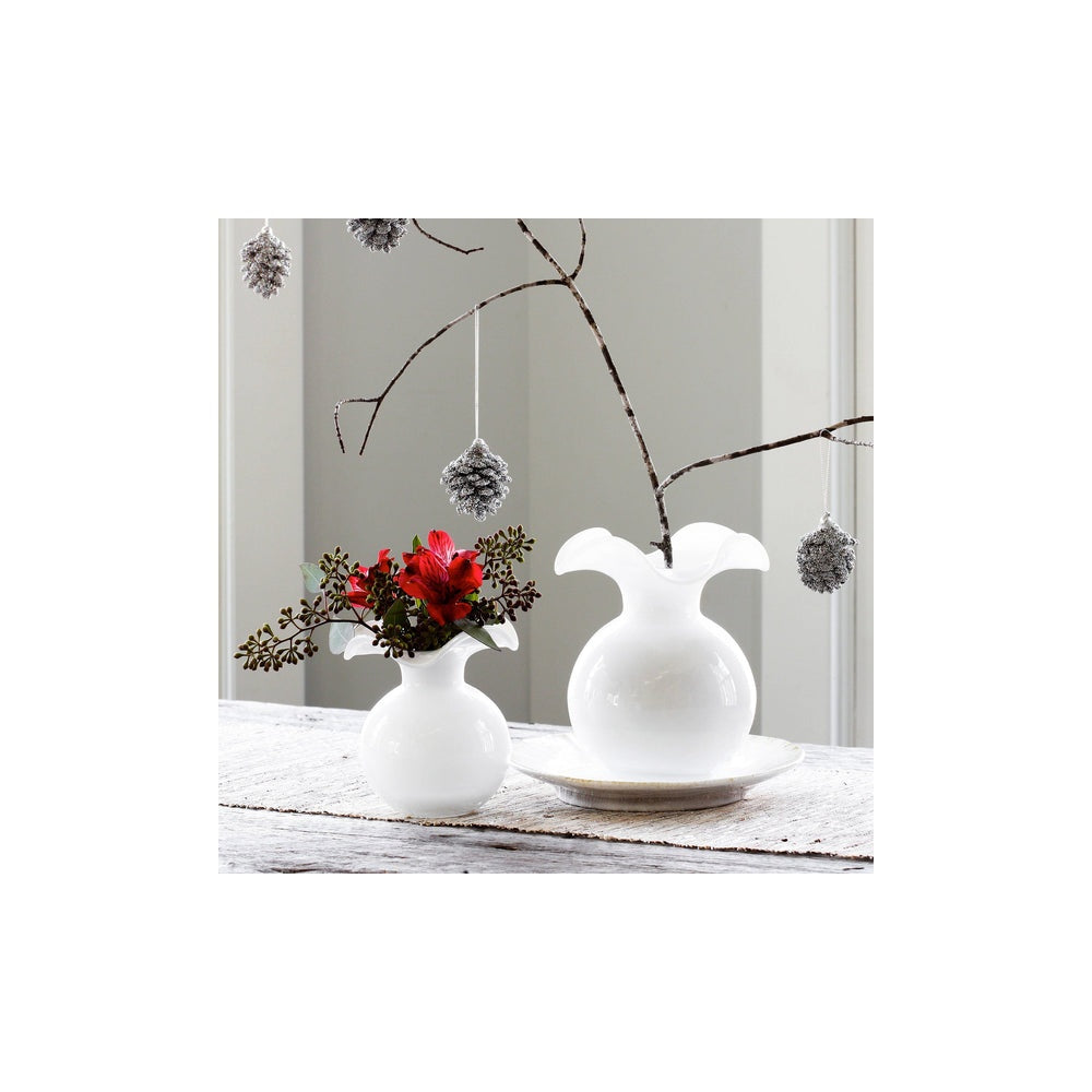 Hibiscus Bud Vase White by Vietri 6