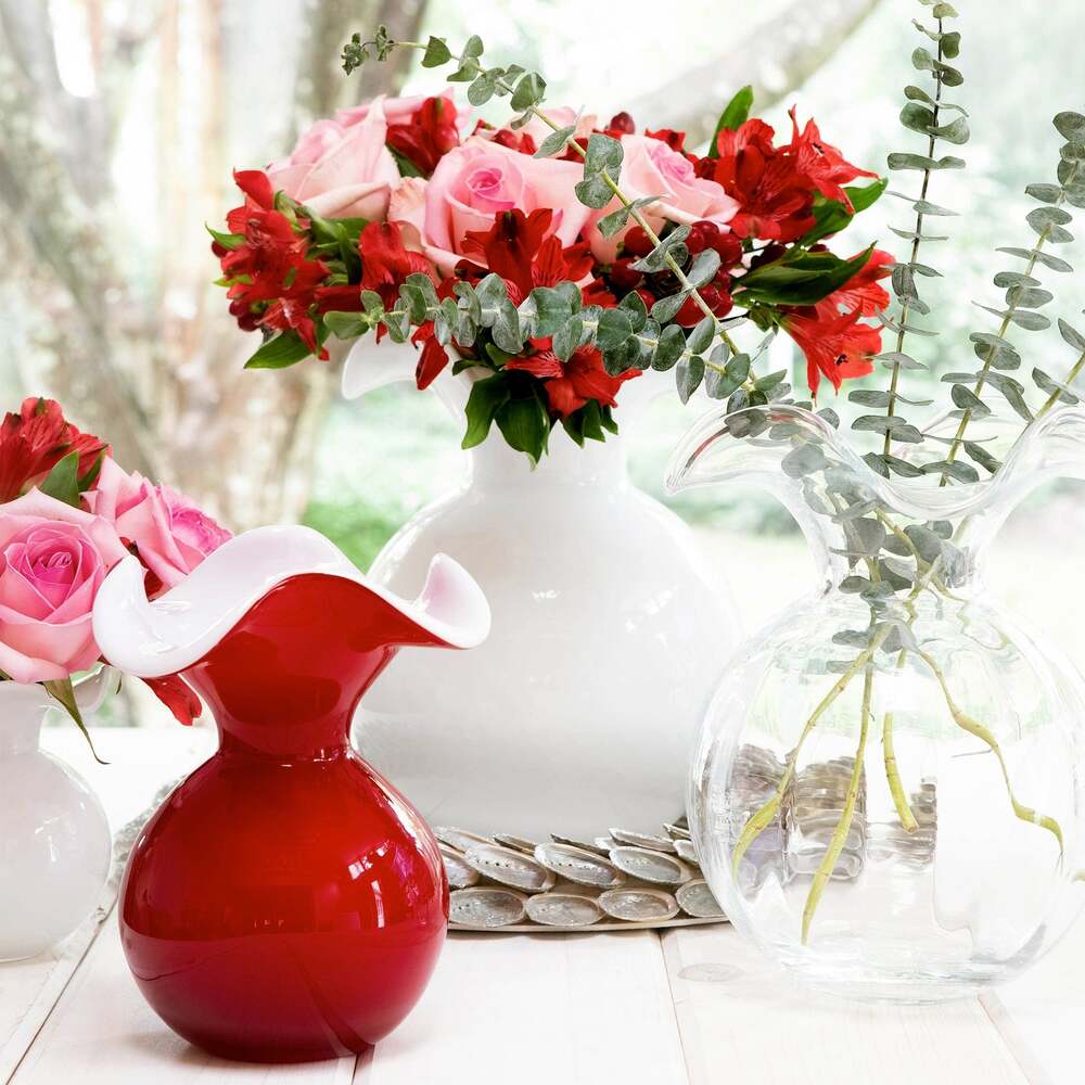 Hibiscus Glass Bud Vase by VIETRI by Additional Image -13