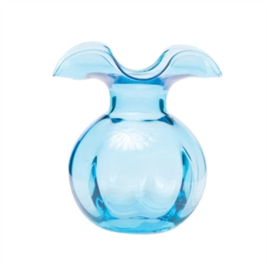 Hibiscus Medium Aqua Glass Bud Vase by Vietri