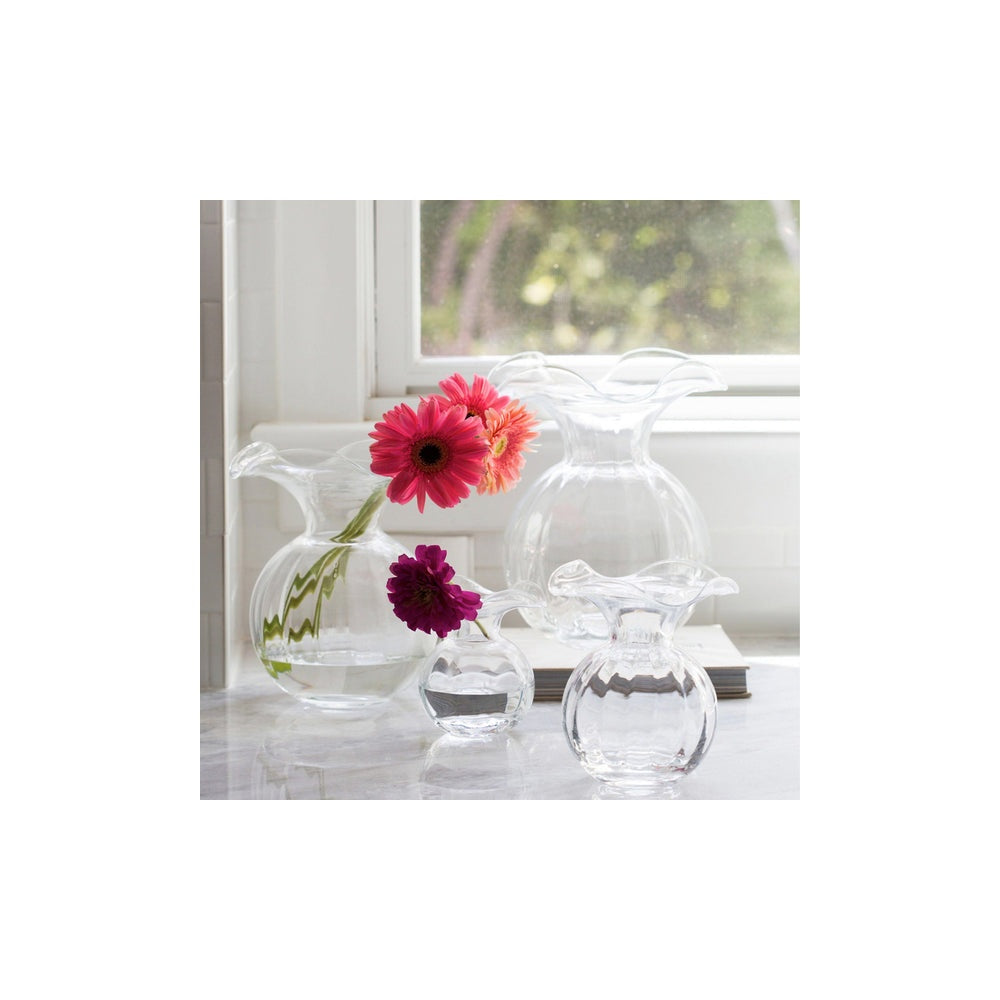 Hibiscus Medium Fluted Vase Clear by Vietri 1