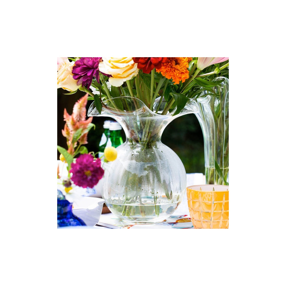 Hibiscus Medium Fluted Vase Clear by Vietri 3