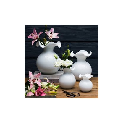 Hibiscus Medium Fluted Vase White by Vietri 2