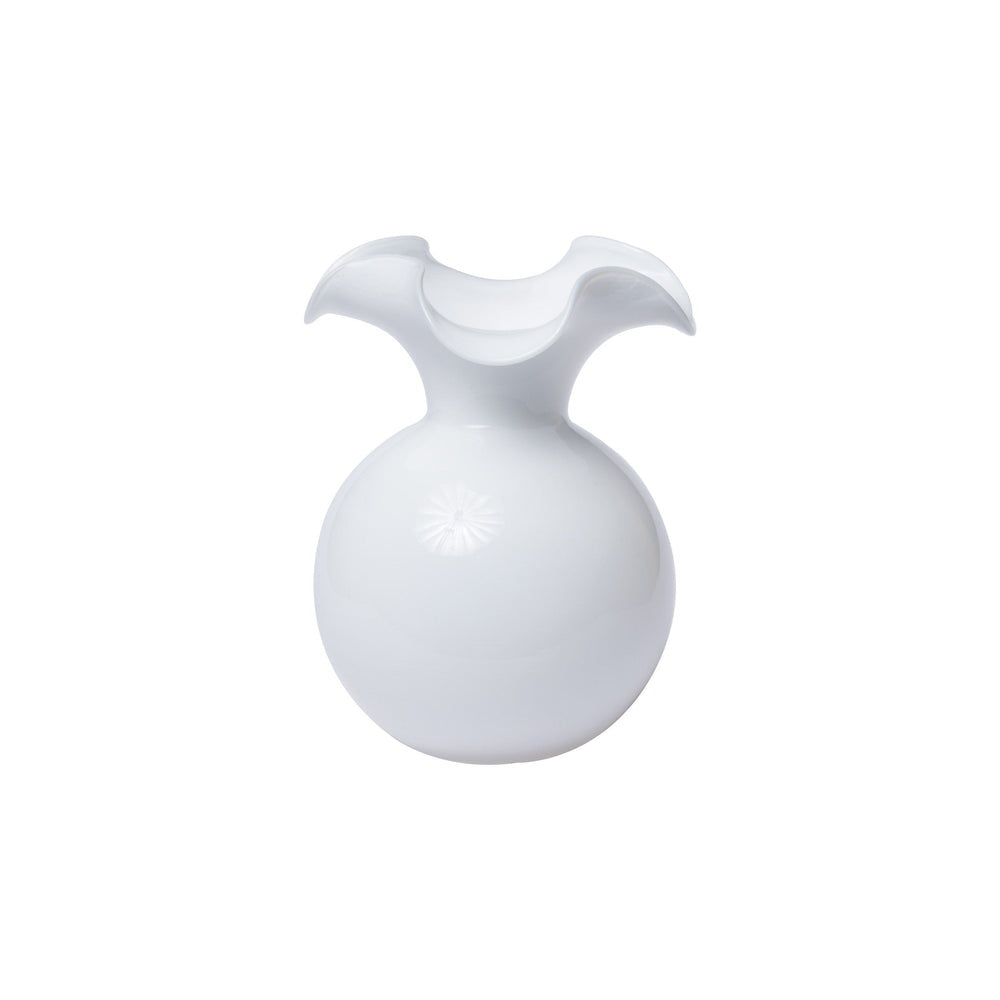 Hibiscus Medium Fluted Vase White by Vietri 