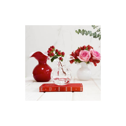 Hibiscus Small Fluted Vase Red by Vietri 6