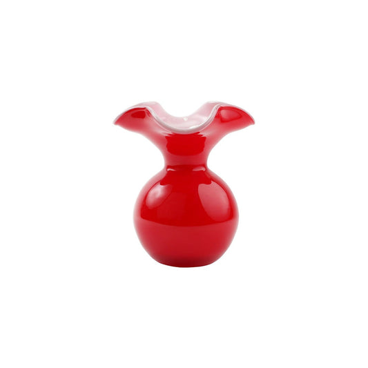 Hibiscus Small Fluted Vase Red by Vietri 