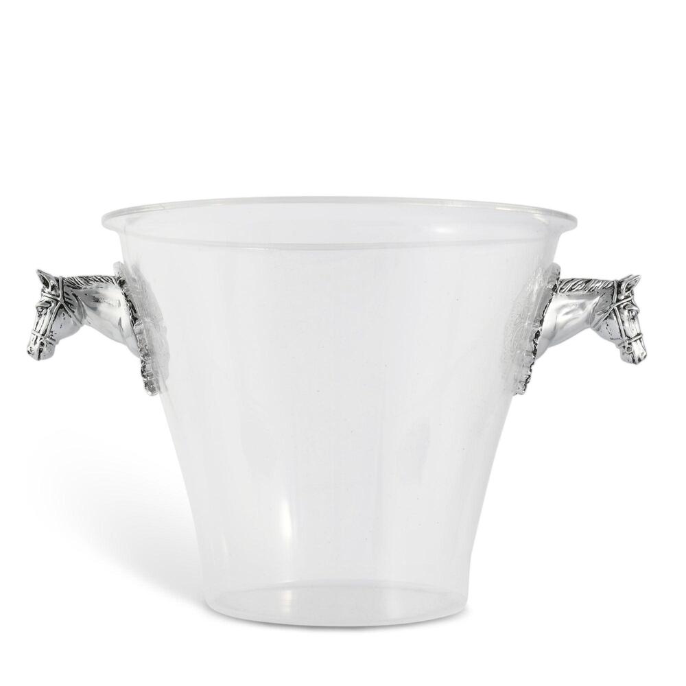 Horse Head Handle Acrylic Ice Bucket by Arthur Court Designs 2
