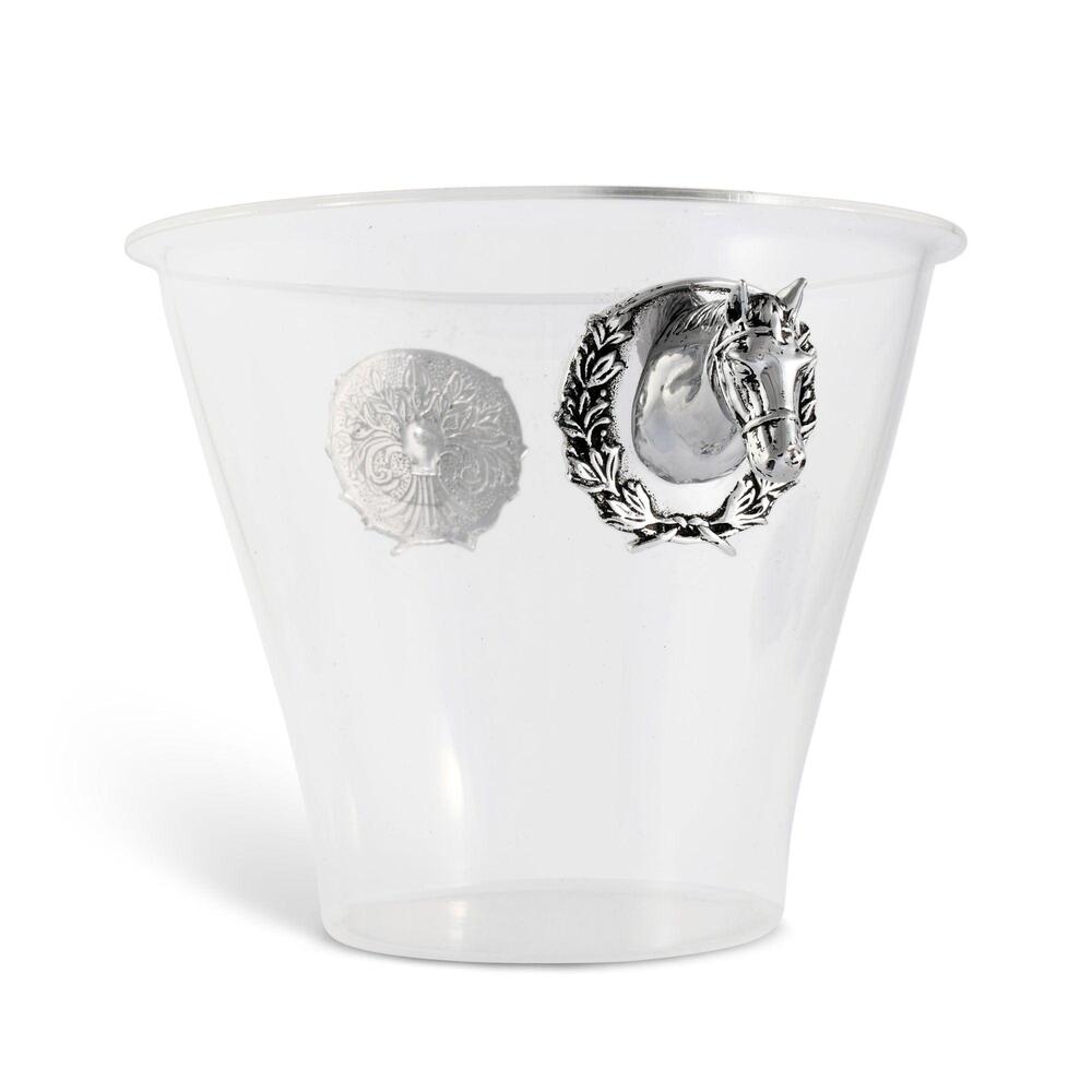 Horse Head Handle Acrylic Ice Bucket by Arthur Court Designs 3