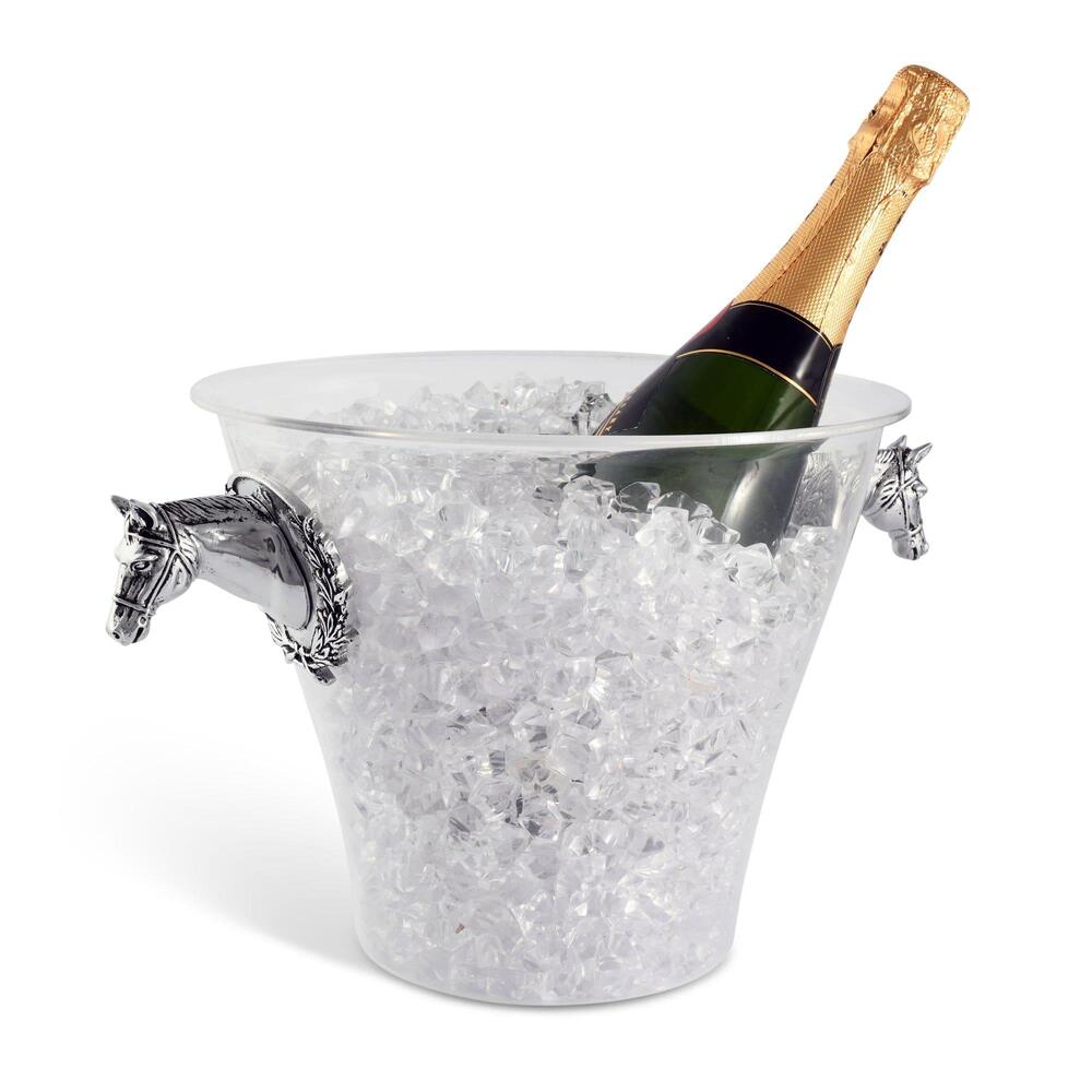 Horse Head Handle Acrylic Ice Bucket by Arthur Court Designs 5