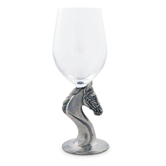 Horse Head Wine Glass by Vagabond House 