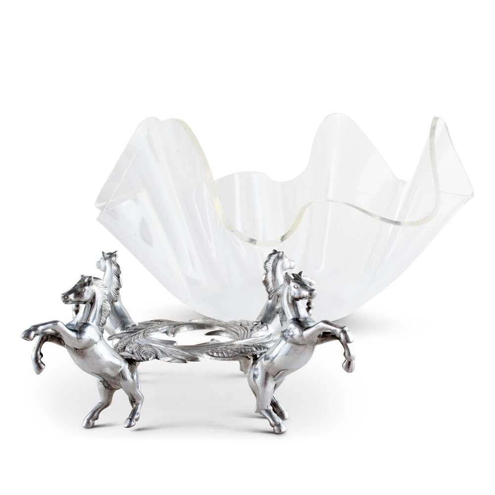 Horse Stand Acrylic Bowl by Arthur Court Designs Additional Image -1