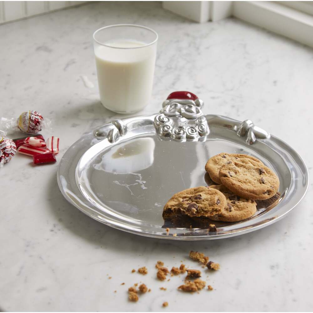 Mariposa Hugging Santa Round Cookie Platter - Thumbnail 5