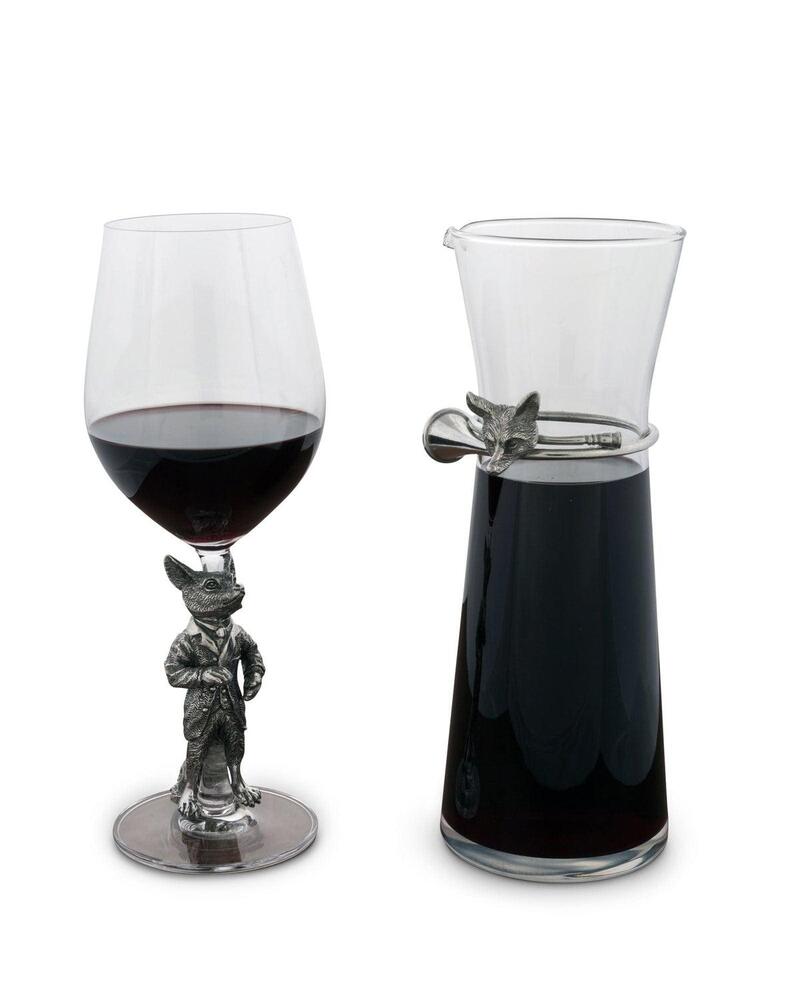 Hunting Dressed Fox Wine Glass by Vagabond House 3