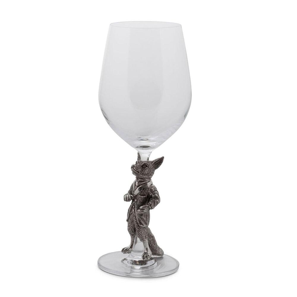 Hunting Dressed Fox Wine Glass by Vagabond House 