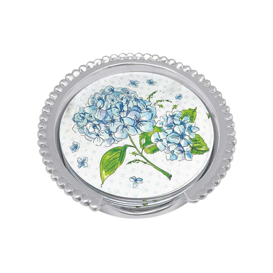 Hydrangea Beaded Coaster Set by Mariposa