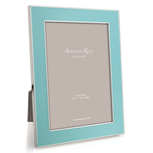 Ice Blue Enamel & Silver Wide Picture Frame 24mm by Addison Ross