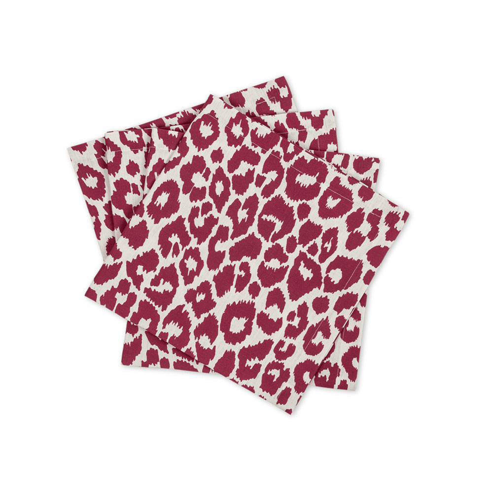 Iconic Leopard Napkin - set of 4