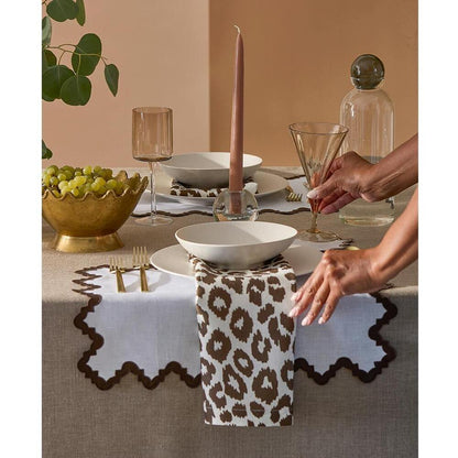 Iconic Leopard Tablecloth Crimson 18
