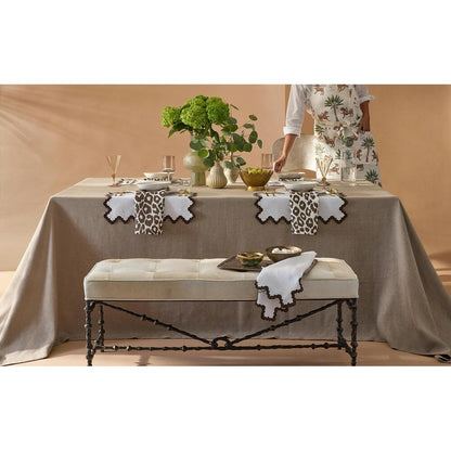 Iconic Leopard Tablecloth Crimson 19