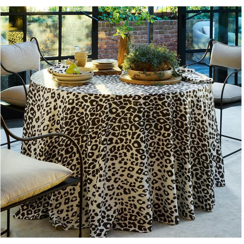 Iconic Leopard Tablecloth Crimson 3
