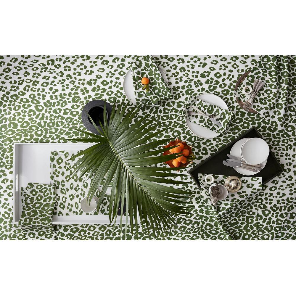 Iconic Leopard Tablecloth Crimson 7