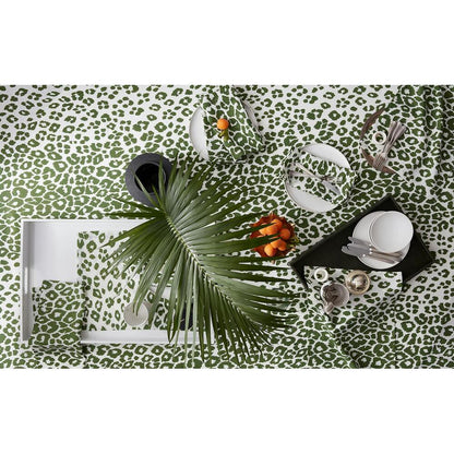 Iconic Leopard Tablecloth Crimson 7