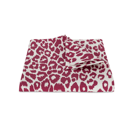 Iconic Leopard Tablecloth Crimson 