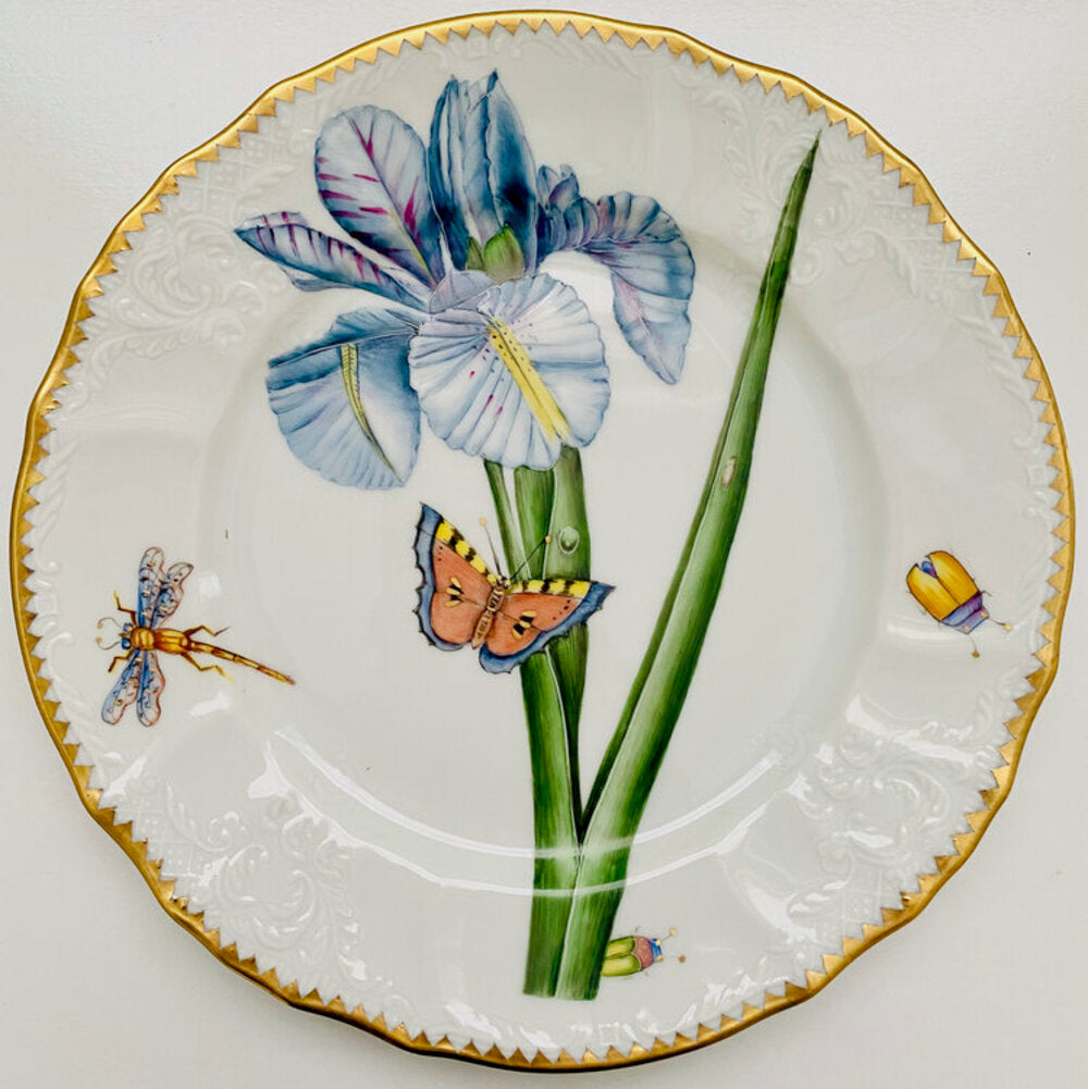 IFSP1 - Iris Flower Salad/Dessert Plate by Anna Weatherley