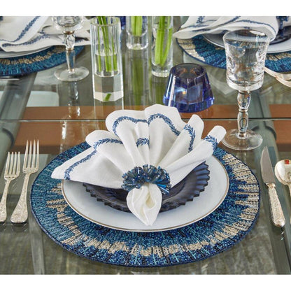 Illusion Placemat in Midnight & Silver - Set of 2 by Kim Seybert 4